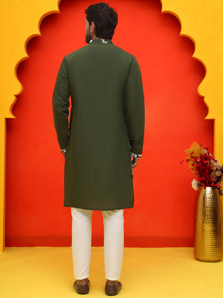 Embroidered Straight Kurta Pyjama Set