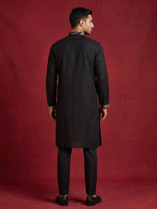 Floral Embroidered and Sequins Kurta Set