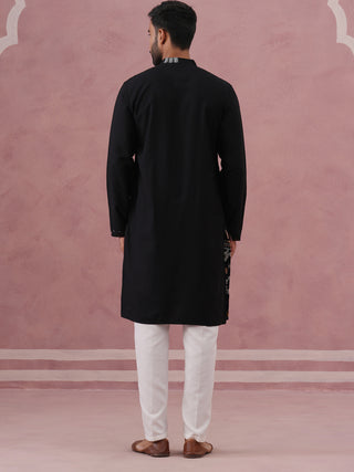 Floral Embroidered and Sequins Kurta Set