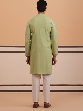 Floral Embroidered and Sequins Kurta Set