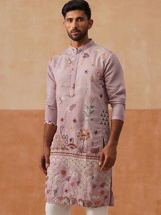 Floral Embroidered and Sequins Kurta