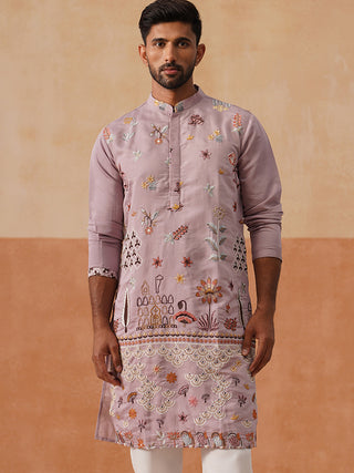 Floral Embroidered and Sequins Kurta