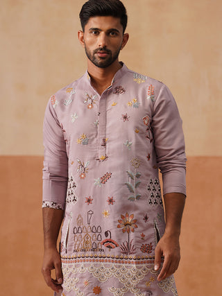 Floral Embroidered and Sequins Kurta