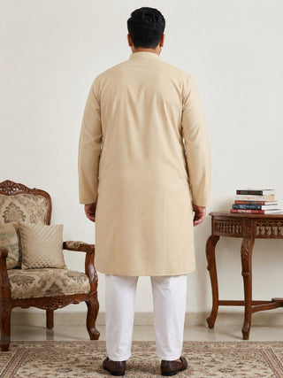 Solid Cotton Kurta Set for Men