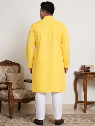 Solid Cotton Kurta Set for Men