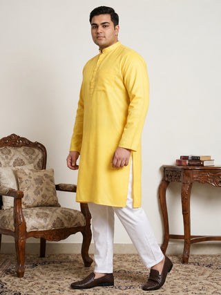 Solid Cotton Kurta Set for Men