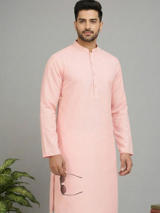 Solid Cotton Kurta Set for Men