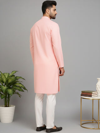 Solid Cotton Kurta Set for Men