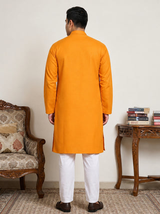 Solid Cotton Kurta Set for Men