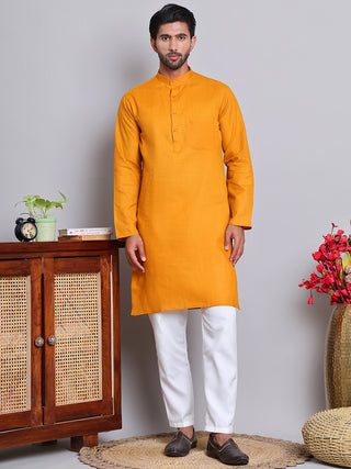 Solid Cotton Kurta Set for Men