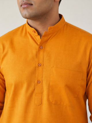 Solid Cotton Kurta Set for Men