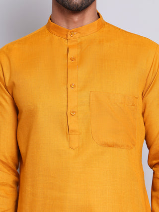 Solid Cotton Kurta Set for Men