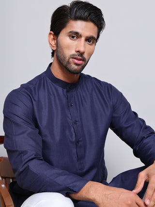 Solid Cotton Kurta Set for Men