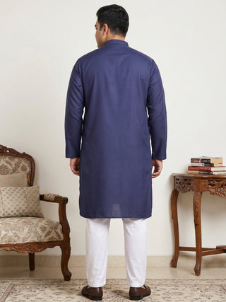 Solid Cotton Kurta Set for Men
