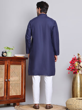 Solid Cotton Kurta Set for Men