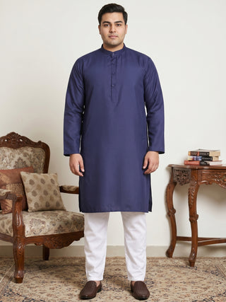 Solid Cotton Kurta Set for Men