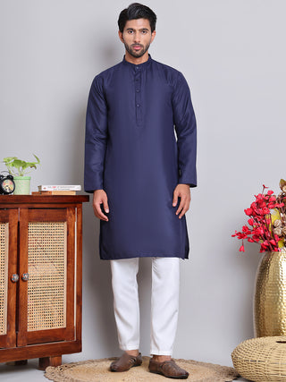 Solid Cotton Kurta Set for Men