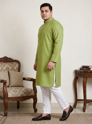 Solid Cotton Kurta Set for Men