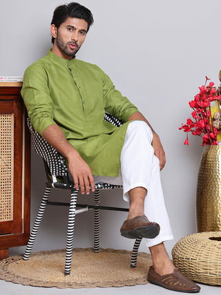 Solid Cotton Kurta Set for Men