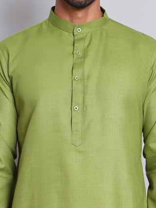 Solid Cotton Kurta Set for Men