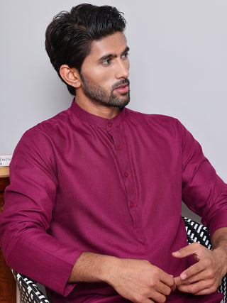 Solid Cotton Kurta Set for Men