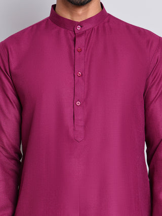 Solid Cotton Kurta Set for Men