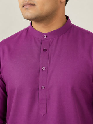 Solid Cotton Kurta Set for Men