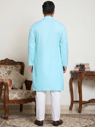 Solid Cotton Kurta Set for Men