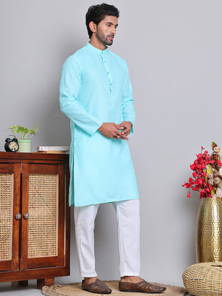 Solid Cotton Kurta Set for Men