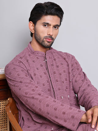 Men's Embroidered and Sequence Kurta Pyjama Sets