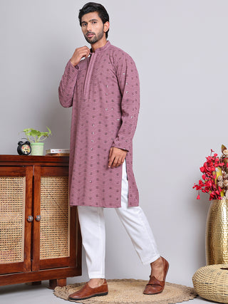 Men's Embroidered and Sequence Kurta Pyjama Sets