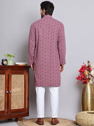 Men's Embroidered and Sequence Kurta Pyjama Sets