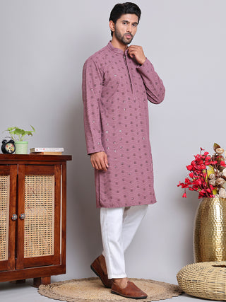 Men's Embroidered and Sequence Kurta Pyjama Sets