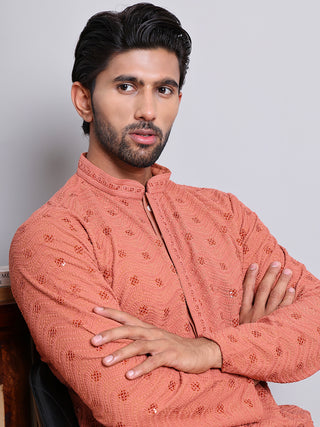 Men's Embroidered and Sequence Kurta Pyjama Sets