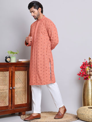 Men's Embroidered and Sequence Kurta Pyjama Sets