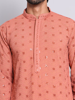 Men's Embroidered and Sequence Kurta Pyjama Sets