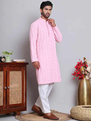 Men's Embroidered and Sequence Kurta Pyjama Sets