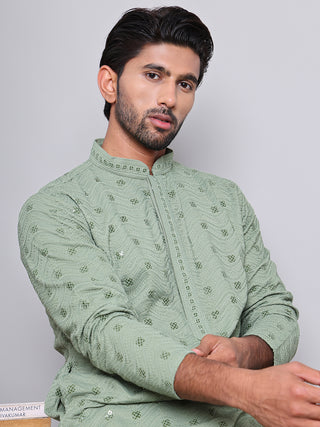 Men's Embroidered and Sequence Kurta Pyjama Sets