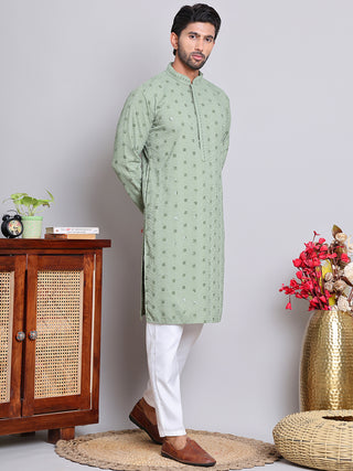 Men's Embroidered and Sequence Kurta Pyjama Sets