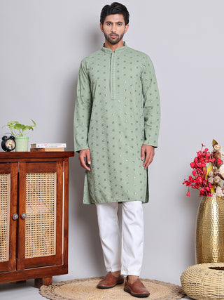 Men's Embroidered and Sequence Kurta Pyjama Sets