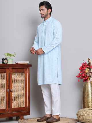 Men's Embroidered and Sequence Kurta Pyjama Sets