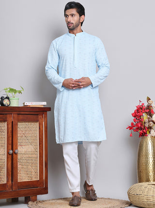 Men's Embroidered and Sequence Kurta Pyjama Sets