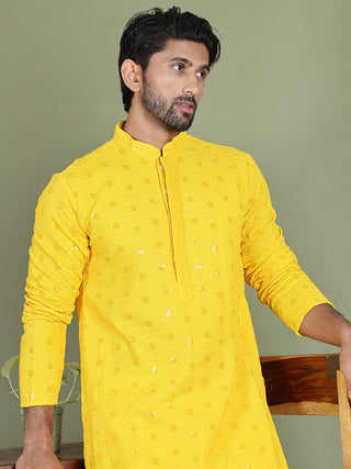 Men's Embroidered and Sequence Kurta Pyjama Sets