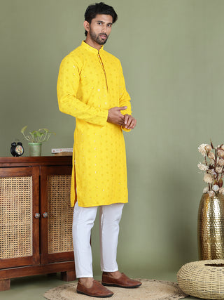 Men's Embroidered and Sequence Kurta Pyjama Sets