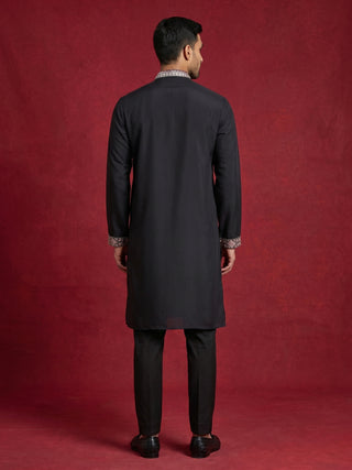 Floral Embroidered and Sequins Kurta Set