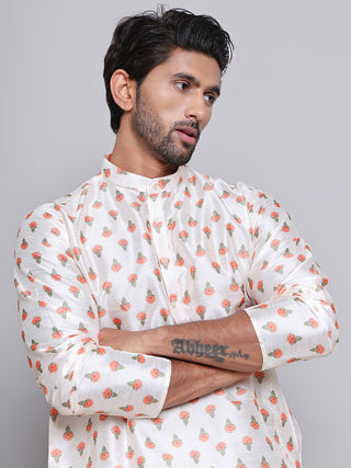 Digital Printed Straight Kurta Set For Men