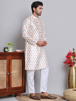 Digital Printed Straight Kurta Set For Men