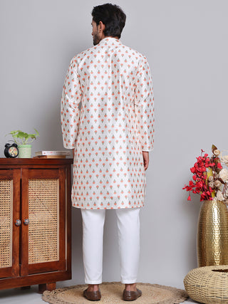 Digital Printed Straight Kurta Set For Men