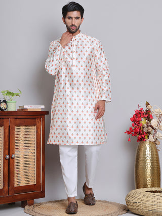 Digital Printed Straight Kurta Set For Men