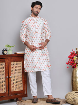 Digital Printed Straight Kurta Set For Men